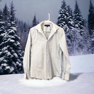 Blue striped button up